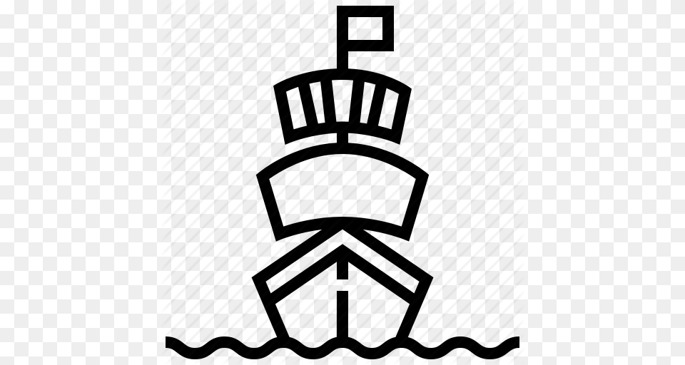 Cruise Navy Pirate Ship Transport Transportation Icon, Emblem, Symbol Free Transparent Png