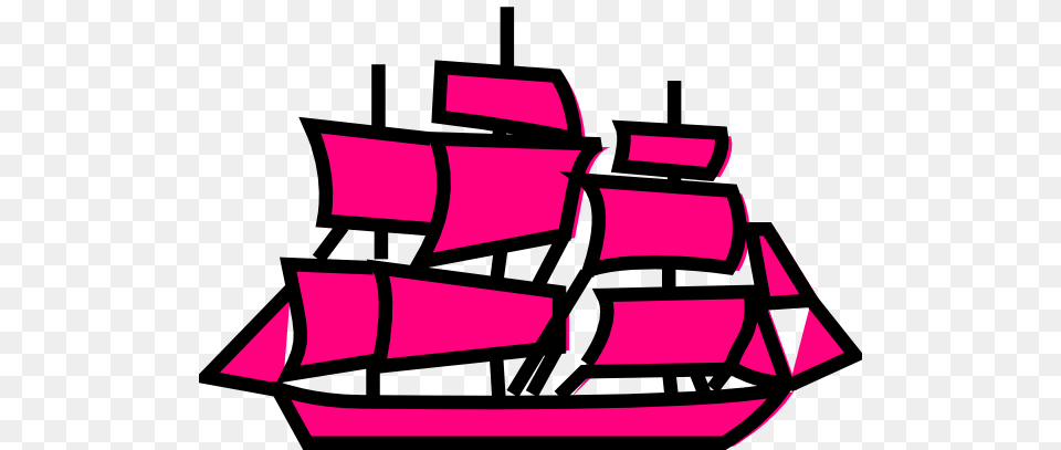 Cruise Ship Clipart Vector Pink Ship Clipart, Boat, Sailboat, Transportation, Vehicle Png Image