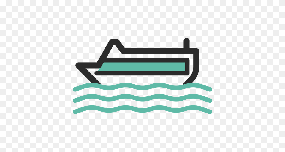 Cruise Ship Colored Stroke Icon, Transportation, Vehicle, Yacht, Smoke Pipe Png Image