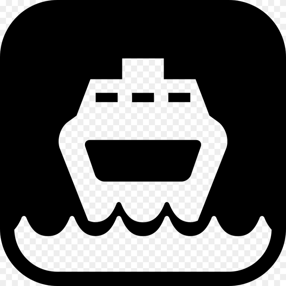 Cruise Ship Front View Comments Cruise Icon White, Stencil, Logo, Person Png Image