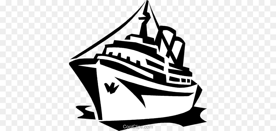 Cruise Ship Royalty Free Vector Clip Art Illustration, Transportation, Vehicle, Yacht, Animal Png