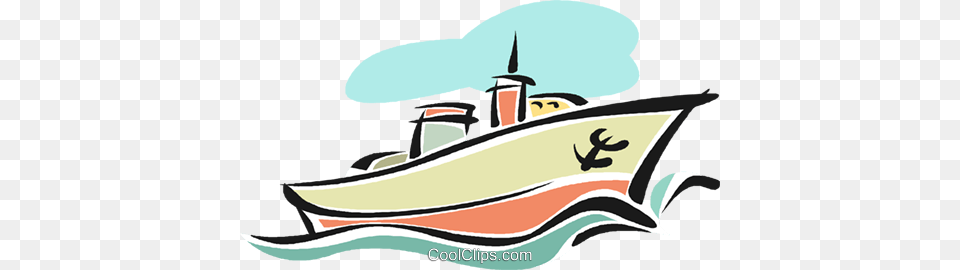 Cruise Ship Sailing On The Ocean Royalty Free Vector Clip Art, Yacht, Appliance, Vehicle, Device Png Image
