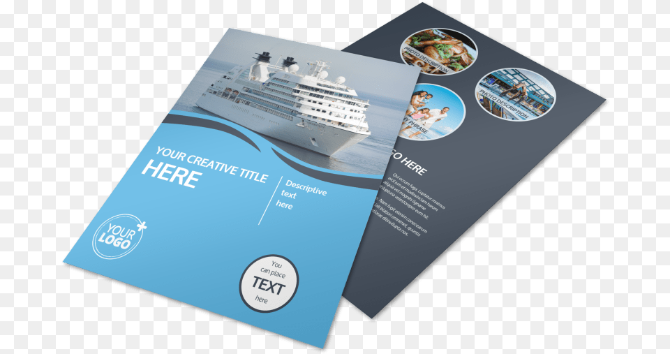 Cruise Ship Travel Flyer Template Preview Flyer, Advertisement, Boat, Poster, Transportation Png