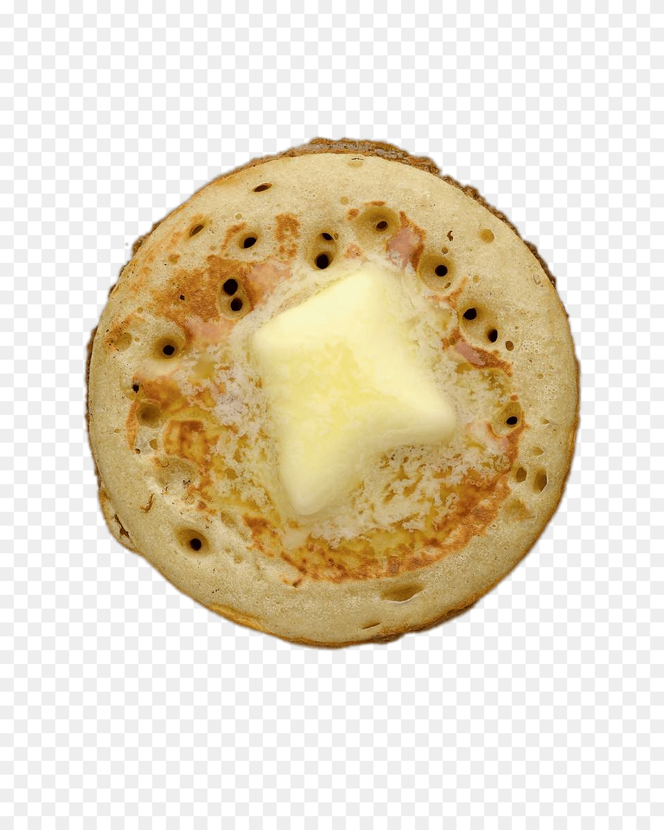 Crumpet With Butter, Bread, Food, Pancake Free Transparent Png
