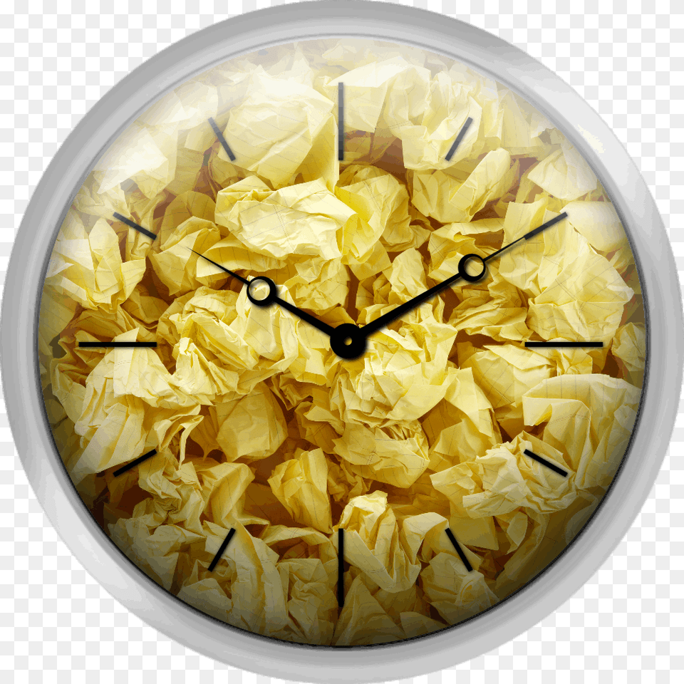 Crumpled Legal Paper Craft, Clock, Wall Clock Free Transparent Png