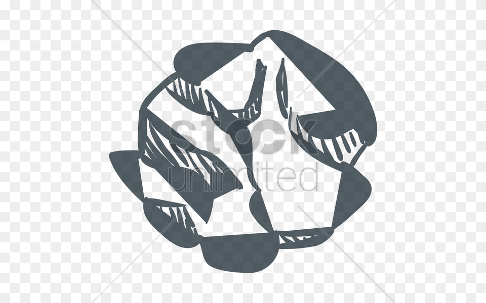 Crumpled Paper Ball Vector, Recycling Symbol, Symbol, Bag Free Png Download