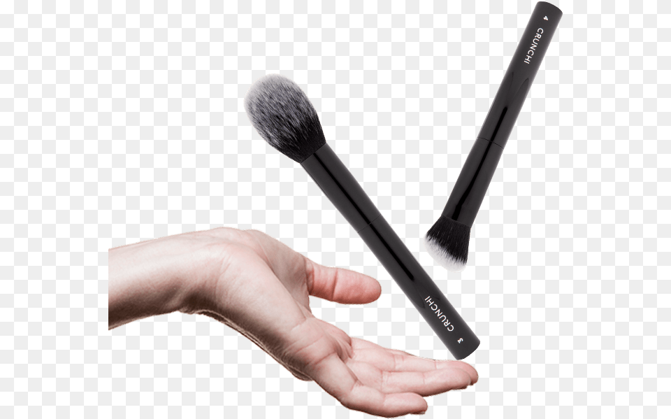 Crunchi Brushes Scattered About Makeup Brush With Hand, Device, Tool Free Transparent Png