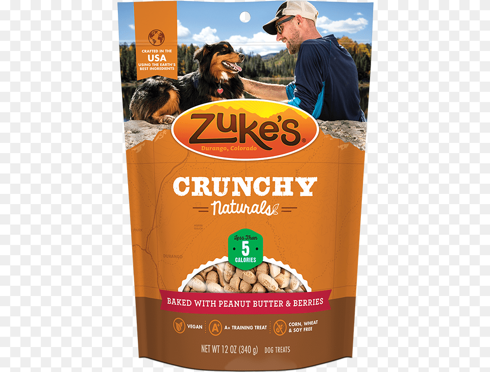 Crunchy Naturals 5s Baked With Peanut Butter Amp Berries Zukes Crunchy, Advertisement, Poster, Adult, Person Png Image