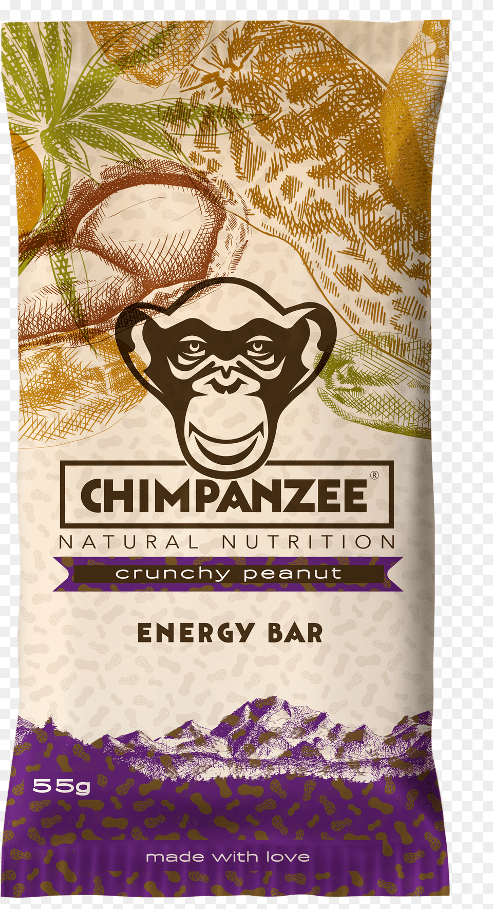 Crunchy Peanut Energy Bar Chimpanzee Barra Energetica Free Png Download