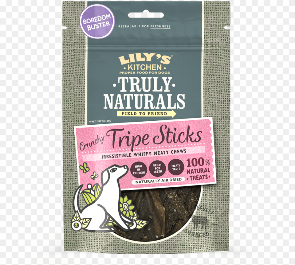 Crunchy Tripe Sticks 80g Lily39s Kitchen Truly Naturals Crunchy Tripe Sticks, Bag, Advertisement, Poster, Animal Free Png