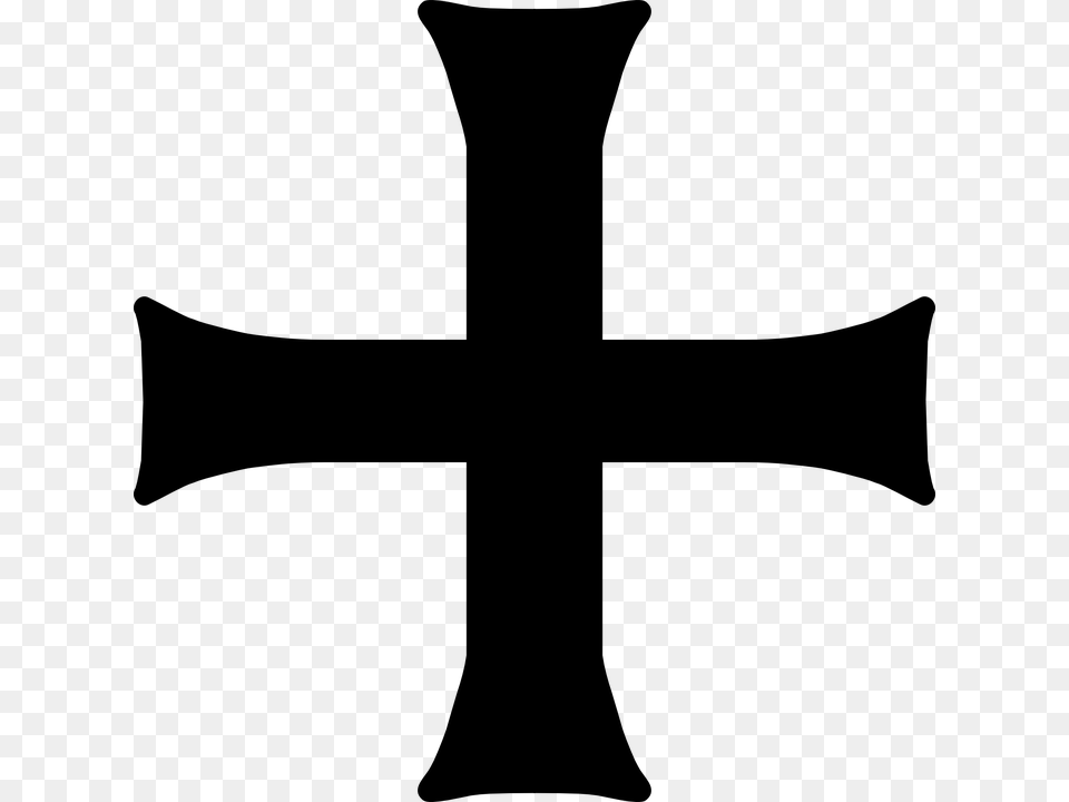 Crusade Cross White Crusader Cross, Gray Png Image