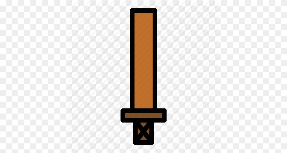 Crusade Knife Medieval Old Sword Wood Wooden Icon, Weapon Free Transparent Png