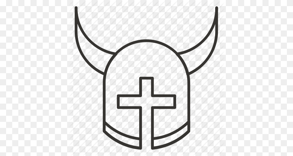 Crusader Guard Helmet Protection Security Warrior Icon, Emblem, Symbol, Gate, American Football Free Png