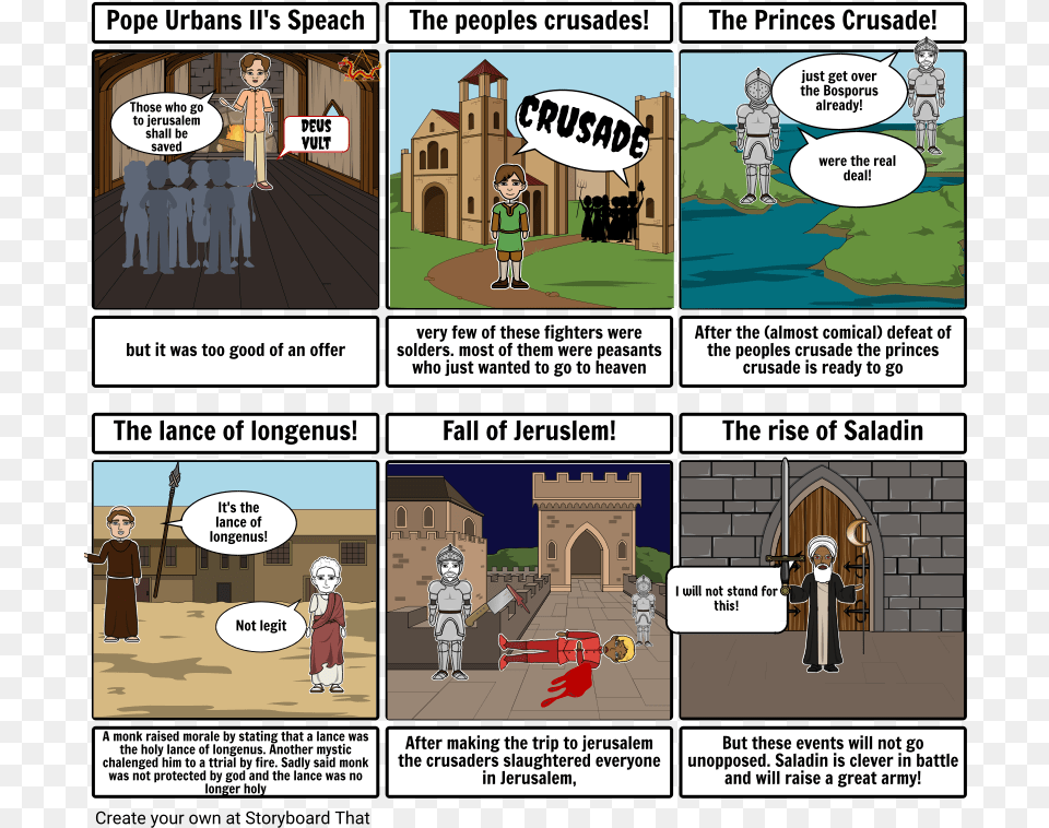 Crusades Timeline In Cartoon, Book, Comics, Publication, Person Free Transparent Png