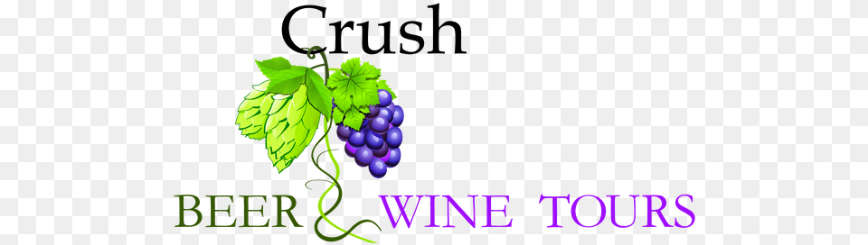 Crush Beer Amp Wine Tours Log Crush Beer Amp Wine Tours, Food, Fruit, Grapes, Plant Png