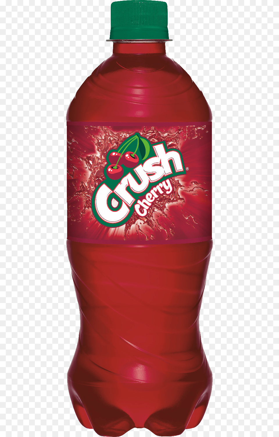 Crush Cherry 20 Oz Crush Soda, Food, Ketchup, Beverage, Bottle Free Png Download