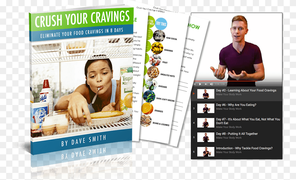 Crush Your Cravings Product2 Flyer, Advertisement, Poster, Adult, Person Free Png