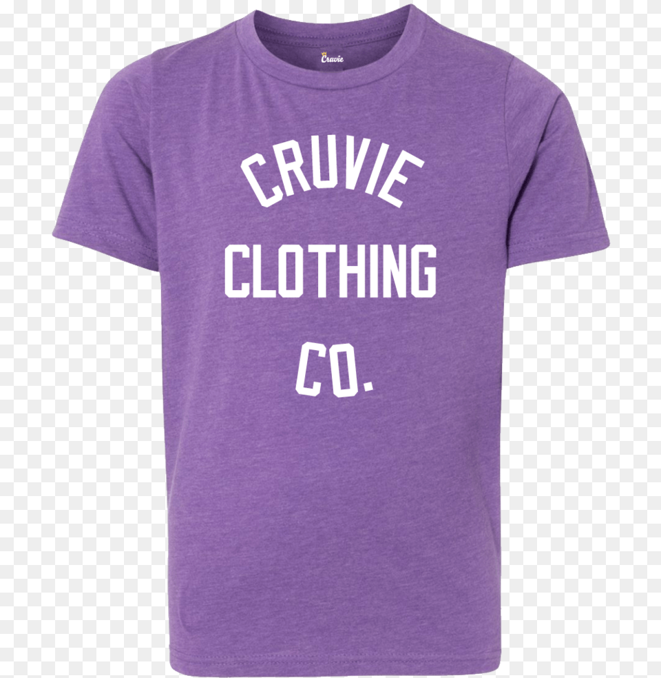 Cruvie Kids Tshirt Purplerush Wht Ccc, Clothing, Shirt, T-shirt Free Png