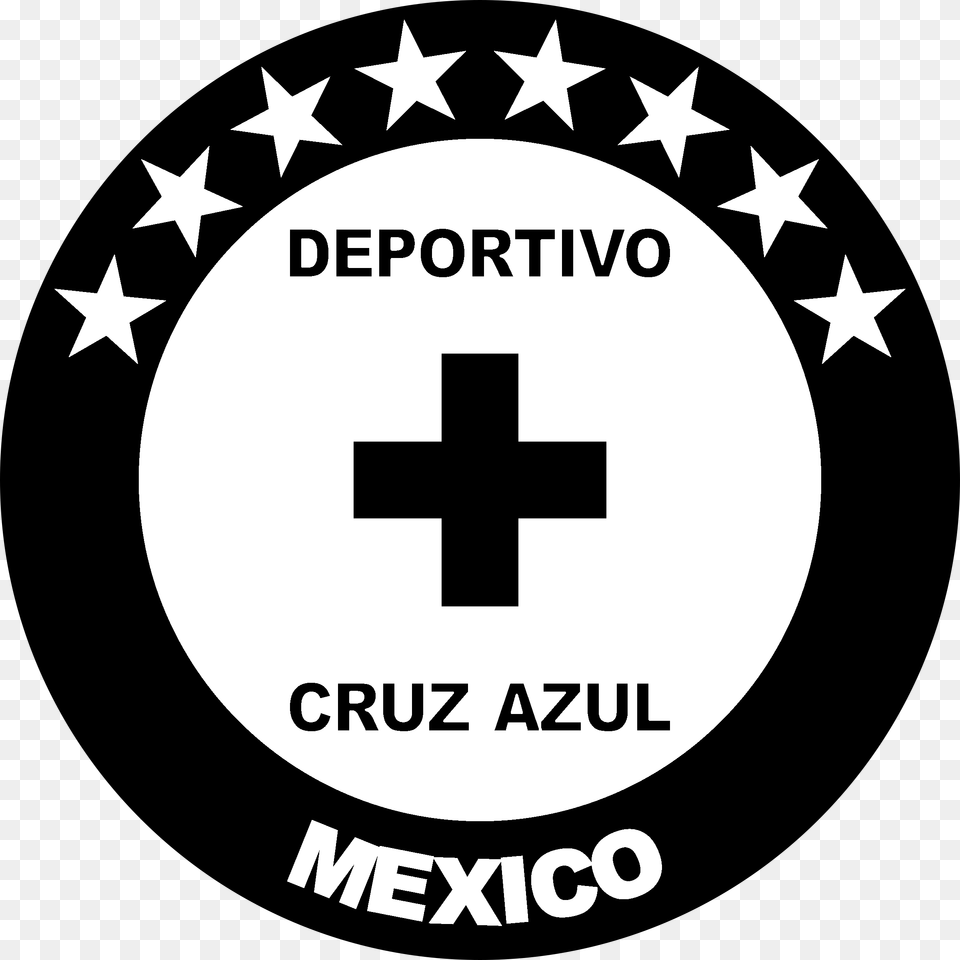 Cruz Azul Logo Black And White Cruz Azul Logo, Symbol, First Aid, Red Cross Free Transparent Png