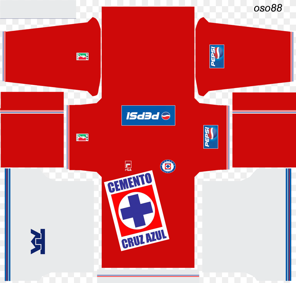 Cruz Azul Retro Rojo Cabanaxbox Es Xbox360 Y Pc Windows Dream League Soccer Cruz Azul Kit, Clothing, Shirt, First Aid, Jersey Png