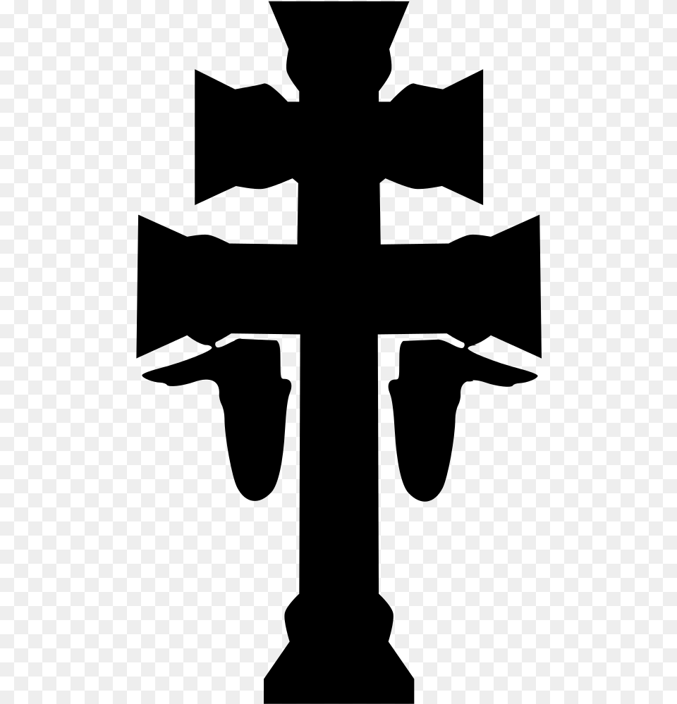 Cruz De Caravaca Dibujo, Gray Png