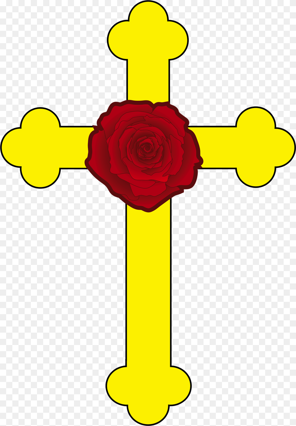 Cruz Rosacruz, Cross, Symbol, Flower, Plant Free Png