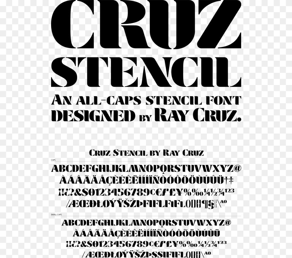 Cruz Stencil K Billboard Billboard Poster, Gray Png Image