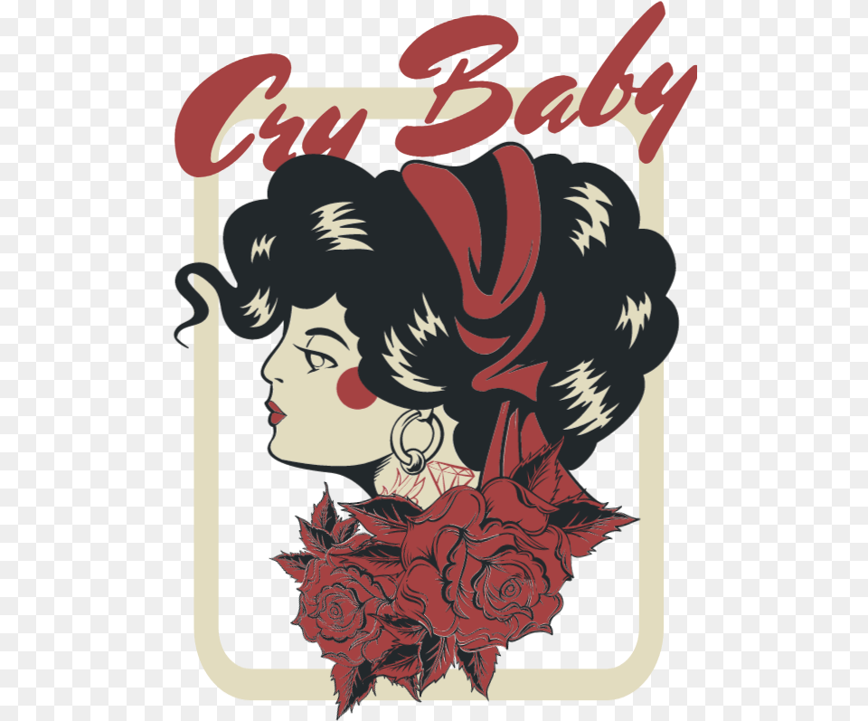 Cry Baby Rote Band Imitat Goldfolie Blhen Baby Dusche Karte, Graphics, Art, Book, Comics Png Image