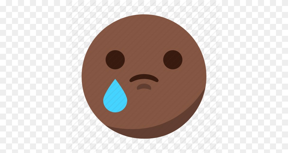 Cry Depressed Emoji Emoticon Face Sad Tear Icon, Food, Sweets, Disk Png