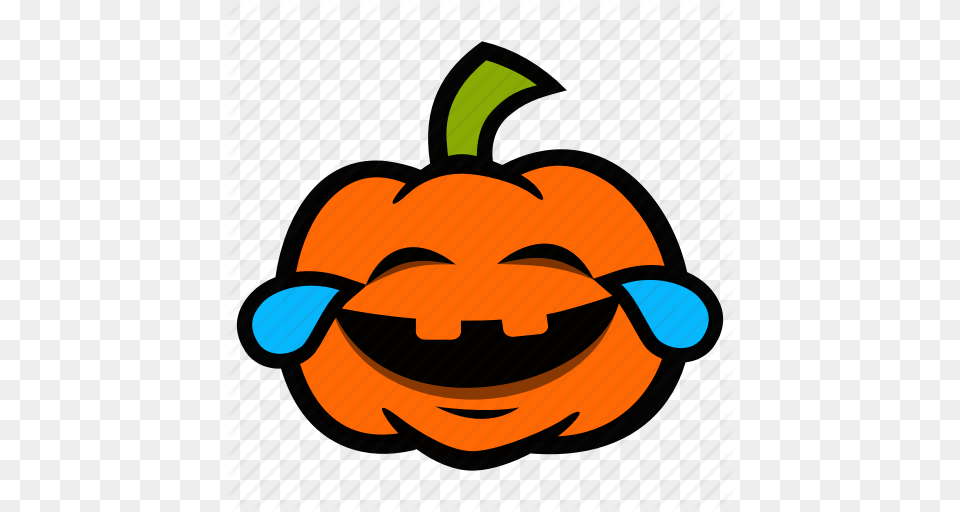 Cry Emoji Halloween Laugh Pumpkin Tears Icon, Food, Plant, Produce, Vegetable Png