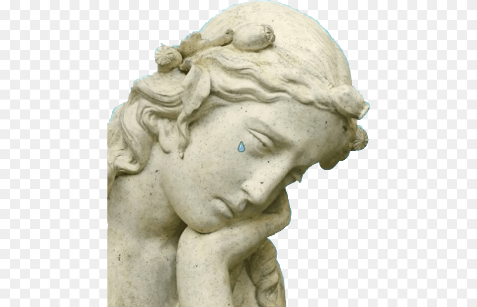 Cry Tumblr Aesthetic Art Statue Freetoedit Statue Art, Baby, Person, Face, Head Png