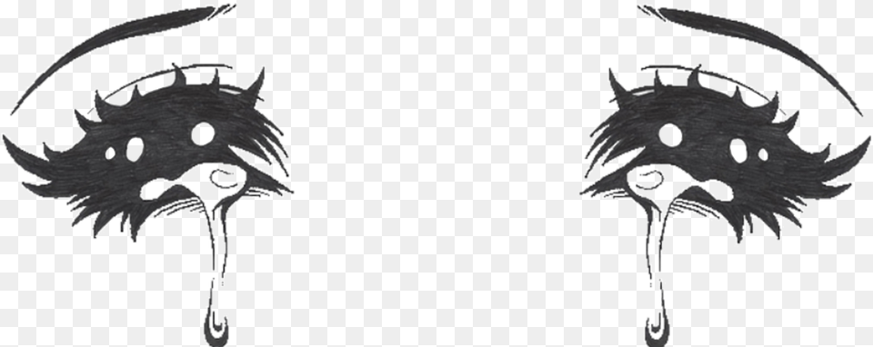 Crying Anime Eyes Transparent, Animal, Beak, Bird, Stencil Png Image