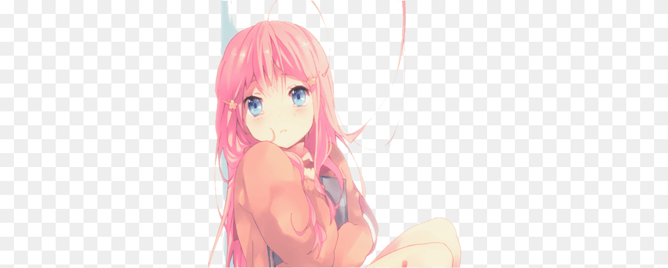 Crying Anime Girl Transparent Cute Anime Girl Pink Hair, Book, Comics, Publication, Baby Png