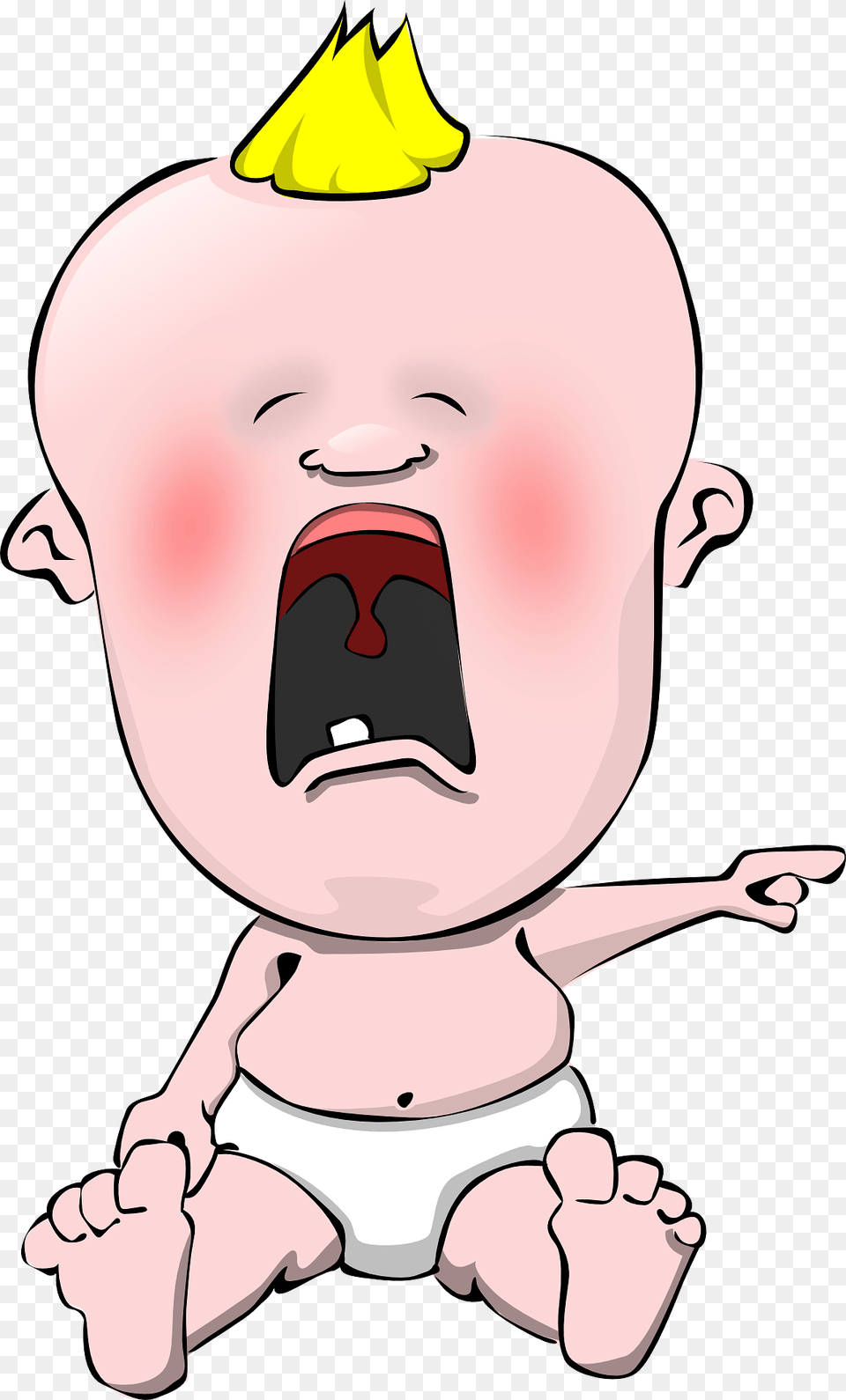 Crying Baby Clipart, Person, Head, Body Part, Face Png Image