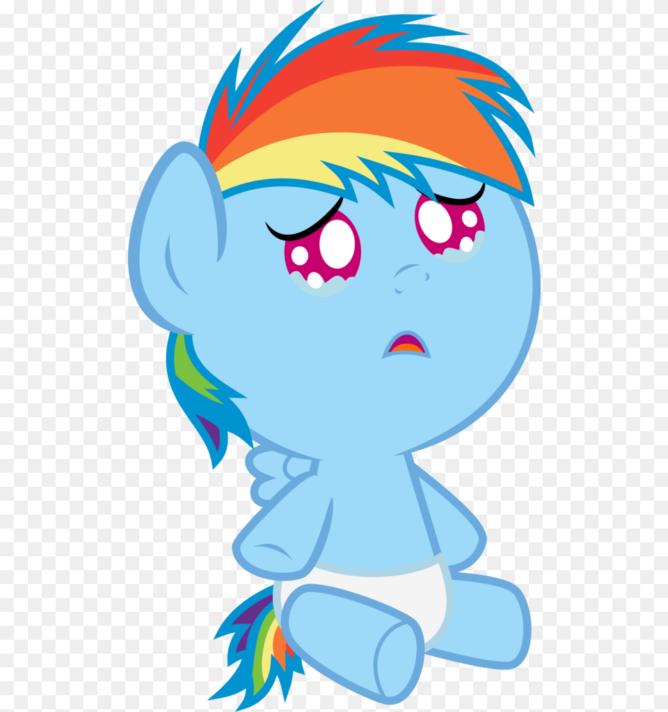 Crying Baby Clipart My Little Pony Rainbow Dash Baby Crying, Publication, Book, Comics, Graphics Free Png Download