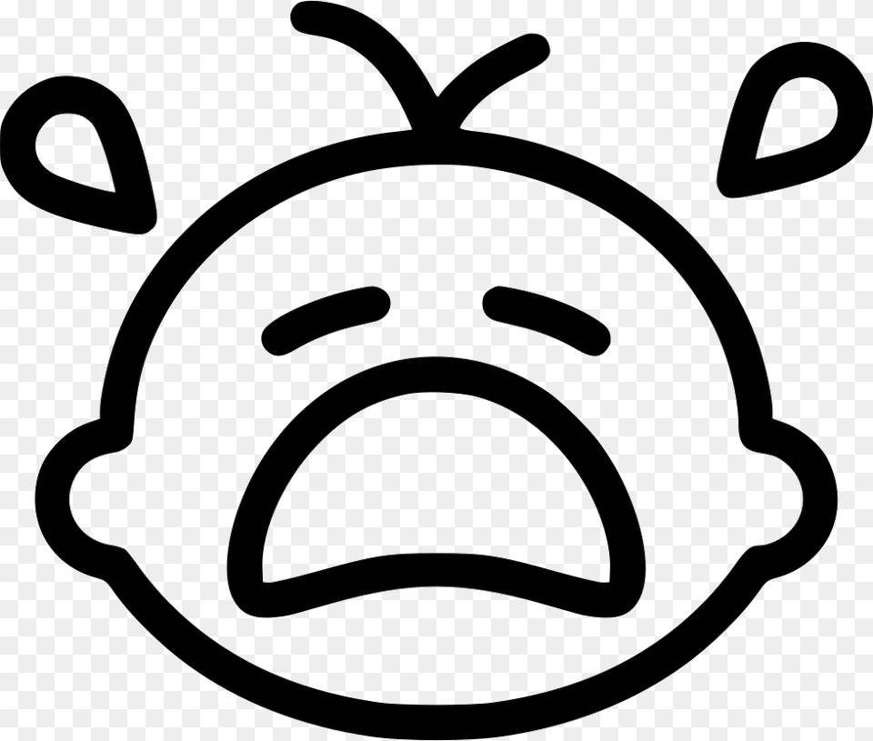 Crying Baby Comments Crying Baby Icon, Stencil, Ammunition, Grenade, Weapon Free Png Download