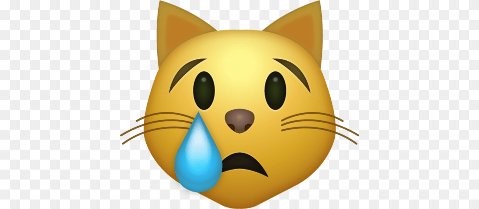 Crying Cat Emoji, Animal, Mammal, Pet, Clothing Png Image