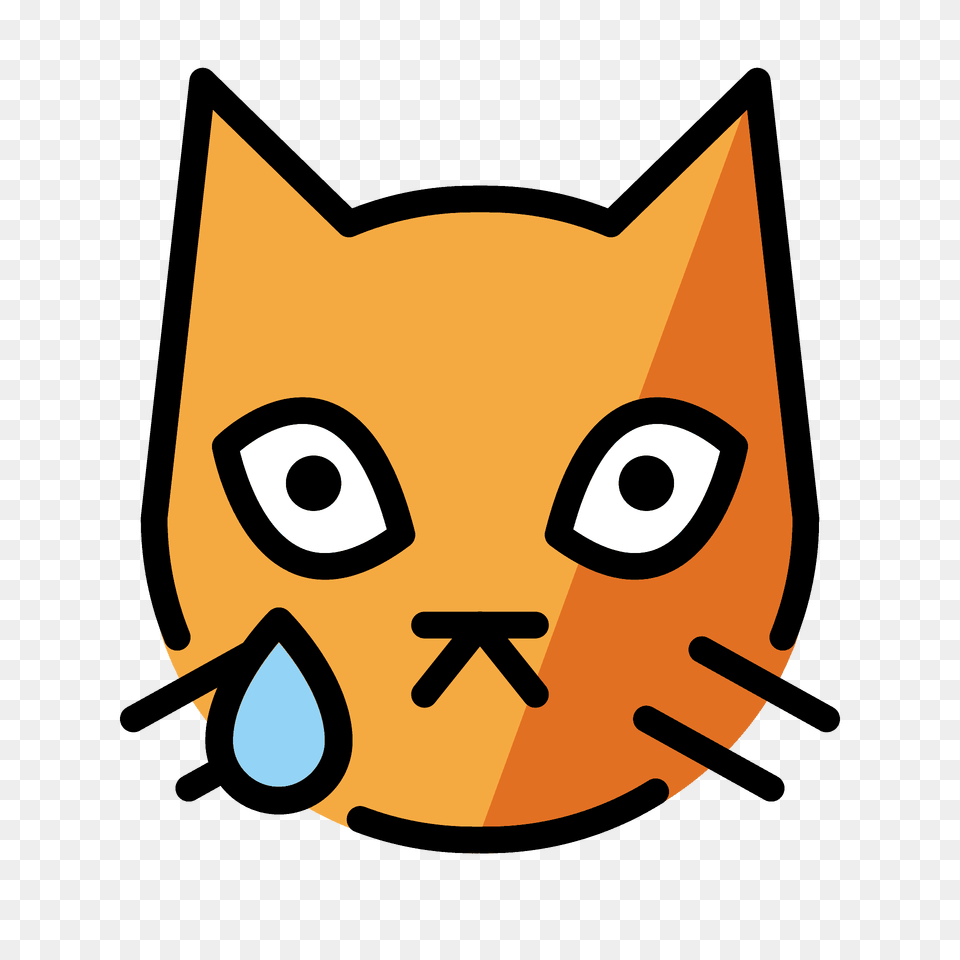 Crying Cat Emoji Clipart, Sticker Free Png