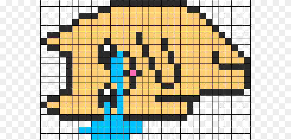 Crying Cat Emoticon Perler Bead Pattern Bead Sprite Pixel Cat Emoji, Chess, Game Png Image