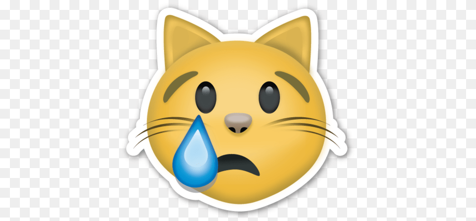 Crying Cat Face Emoticons Animal Emoji Emoji, Pet Free Transparent Png