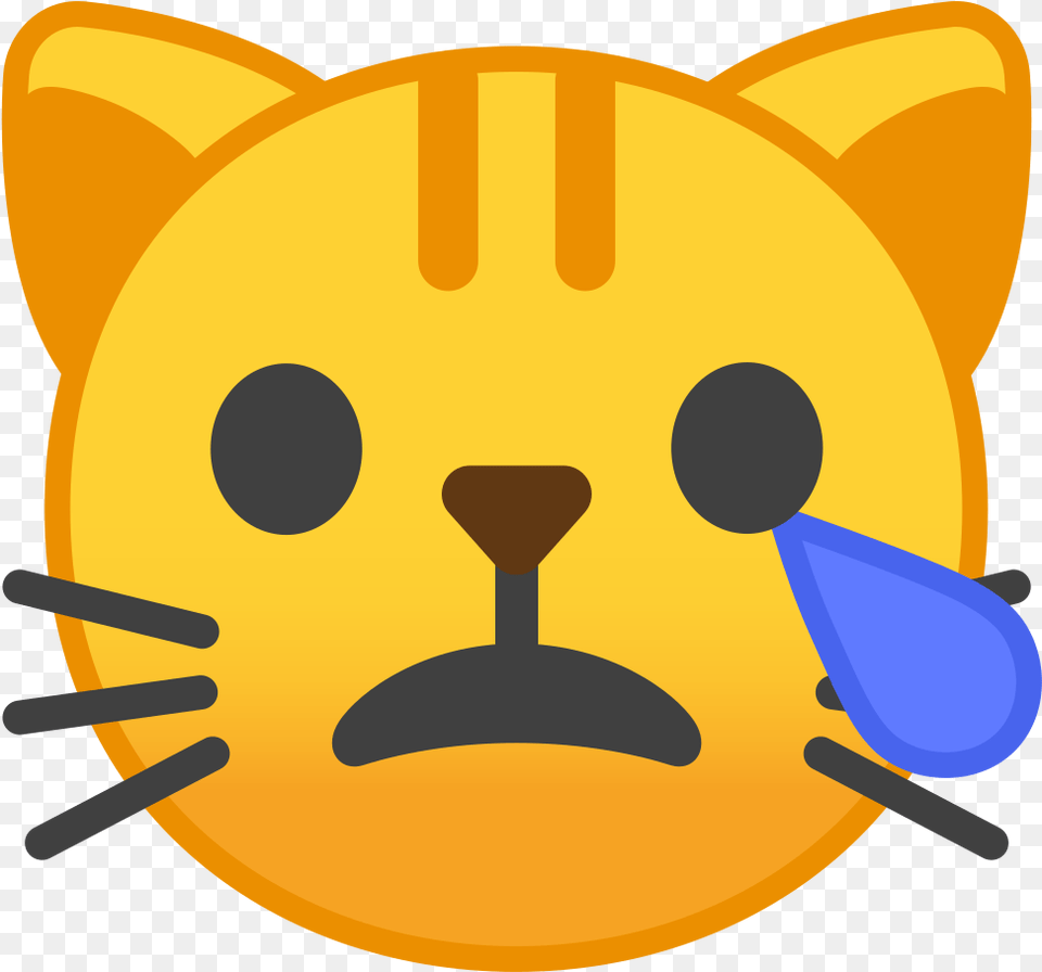 Crying Cat Face Icon Noto Emoji Smileys Iconset Google Museo Nacional, Cutlery, Fork, Clothing, Hardhat Free Transparent Png