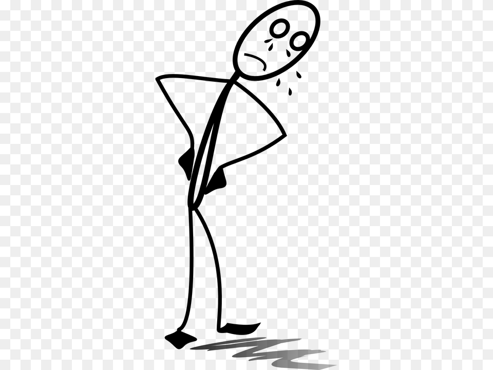 Crying Clipart Sad Man, Gray Free Png