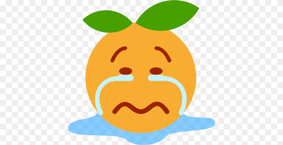 Crying Emoji, Orange, Citrus Fruit, Food, Fruit Free Transparent Png