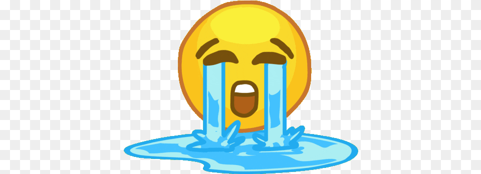 Crying Emoji Sad Gif Cryingemoji Crying Sad Discover U0026 Share Gifs Crying Sticker Gif, Fungus, Plant, Ball, Sport Png Image