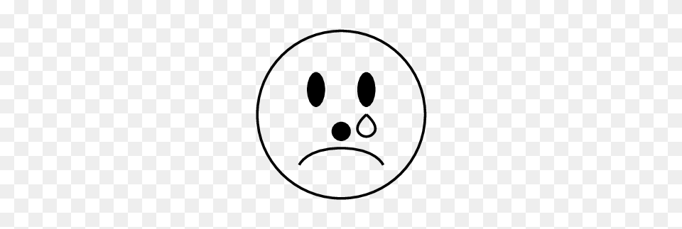 Crying Face Clipart Black And White, Stencil, Head, Person, Baby Free Png Download
