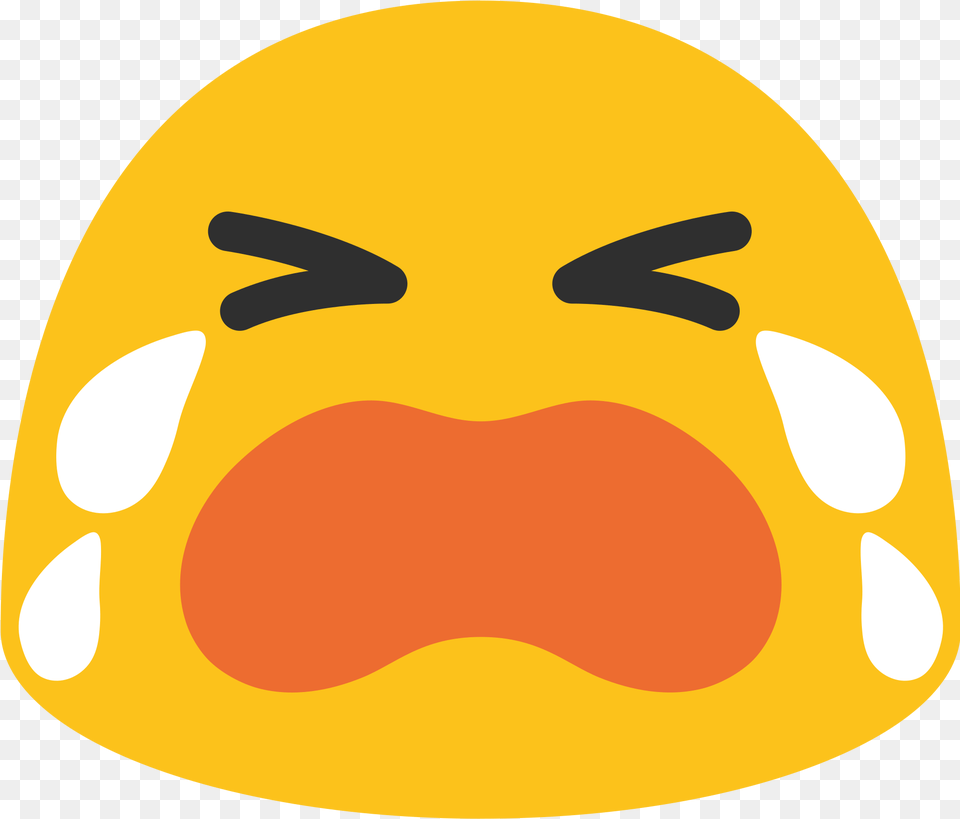 Crying Face Emoji Loudly Crying Emoji Android, Person, Head, Egg, Food Free Transparent Png