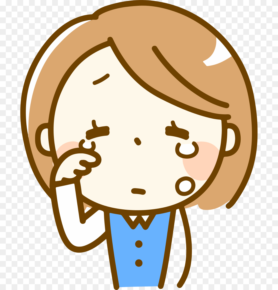 Crying Female Girl With Idea Clipart, Cream, Dessert, Food, Ice Cream Png