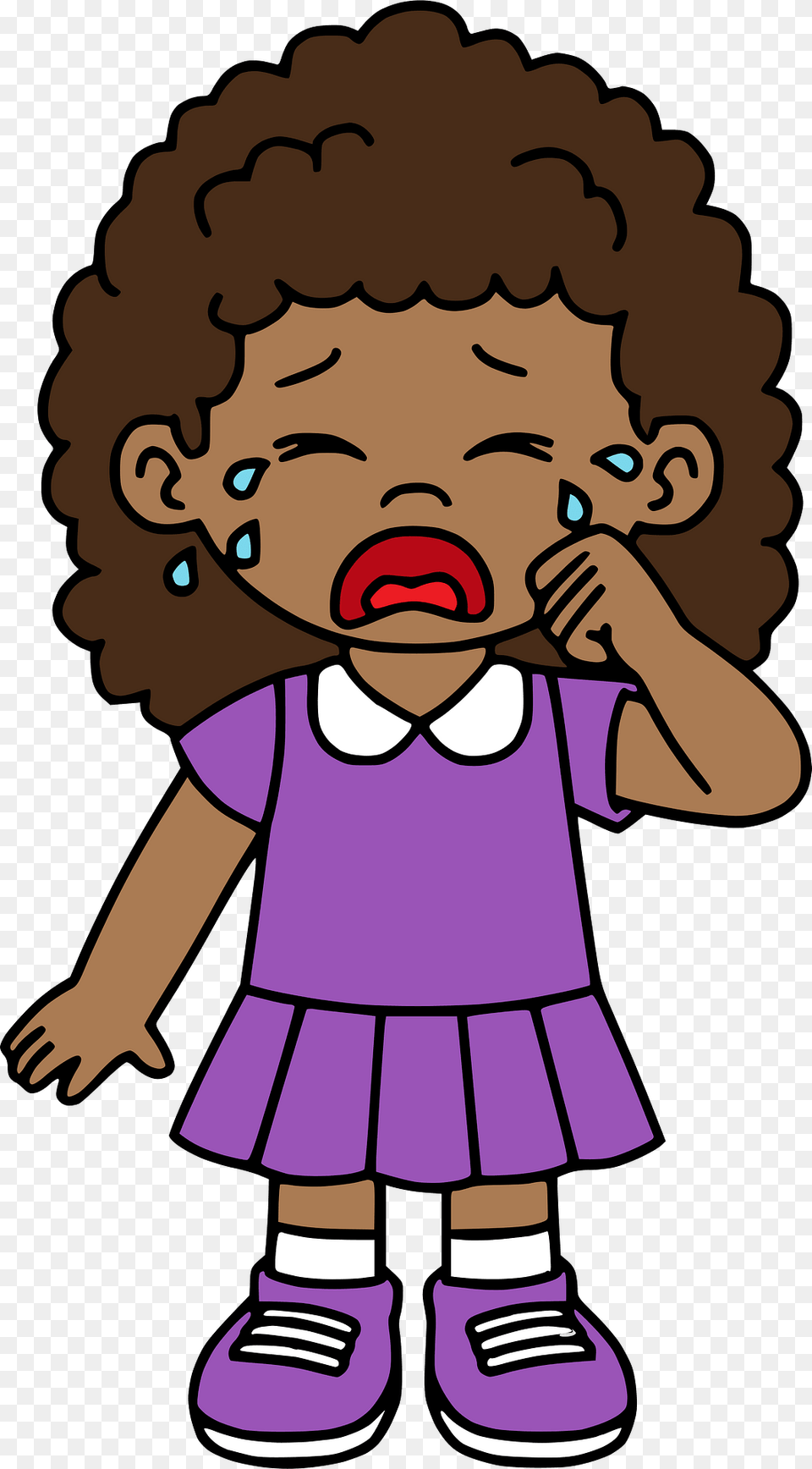 Crying Girl Clipart, Baby, Person, Purple, Face Free Png