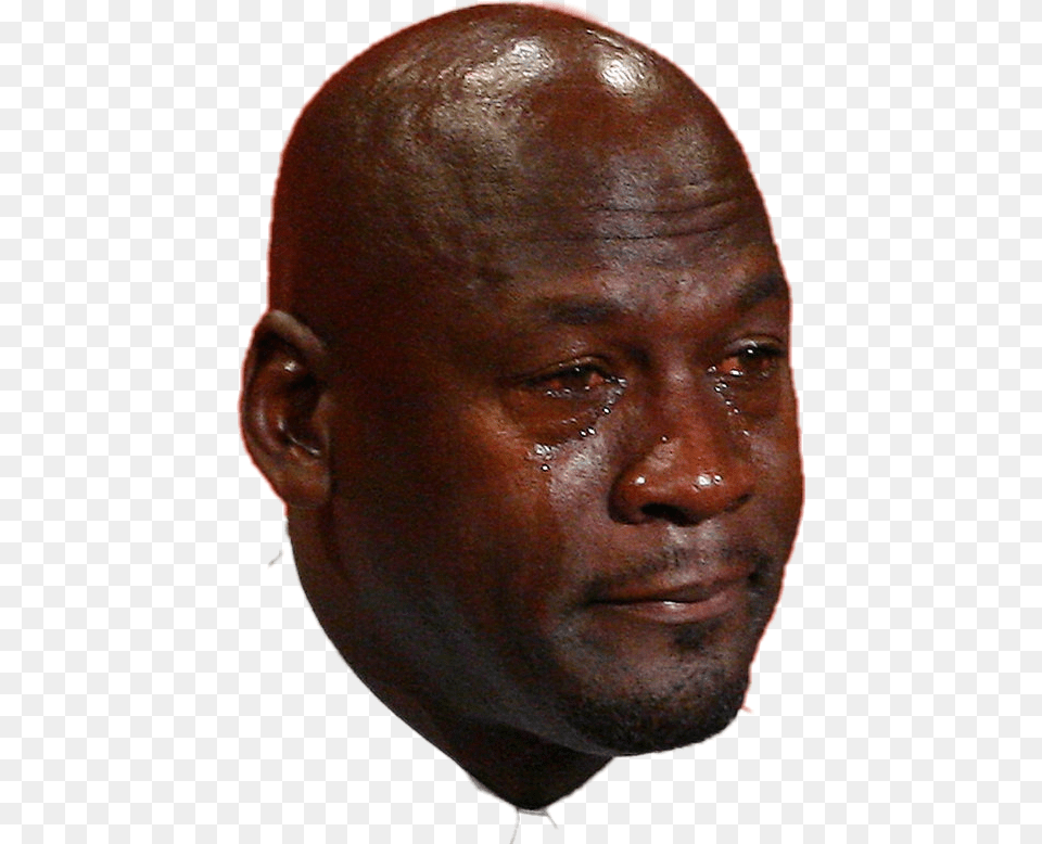 Crying Jordan Crying Michael Jordan Sticker, Adult, Face, Head, Male Png