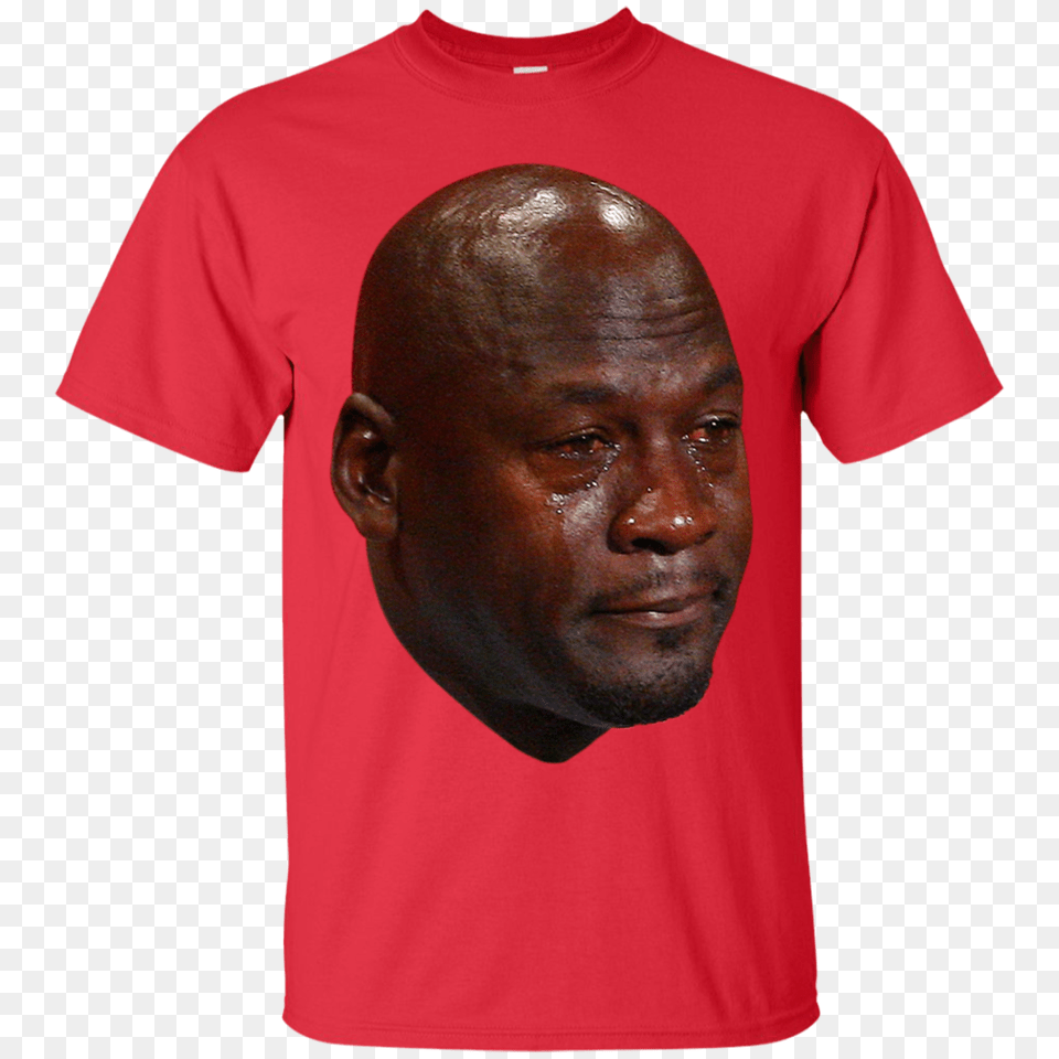 Crying Jordan T Shirt Crying Michael Jordan Meme And Meme, Clothing, T-shirt, Adult, Male Png